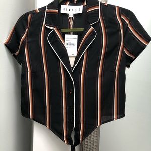 Nordstrom Rack Crop Top Tie-front Top